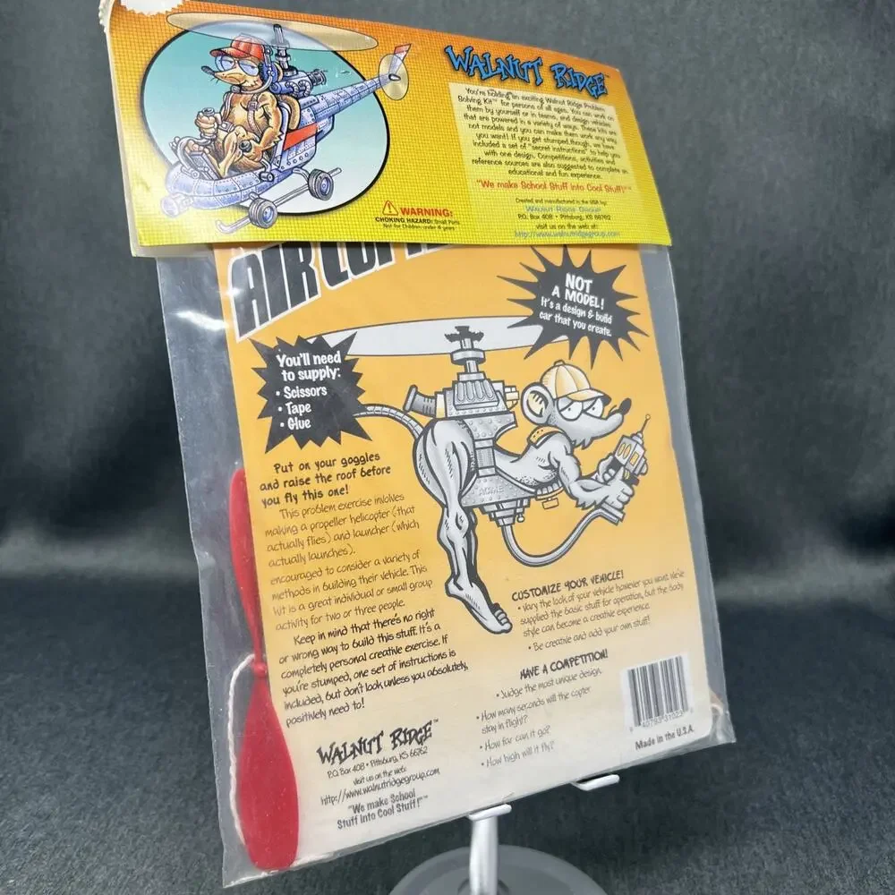 Vintage Walnut Ridge Problem Solving Kits Air Copter Vehicle Flying Toy NOS